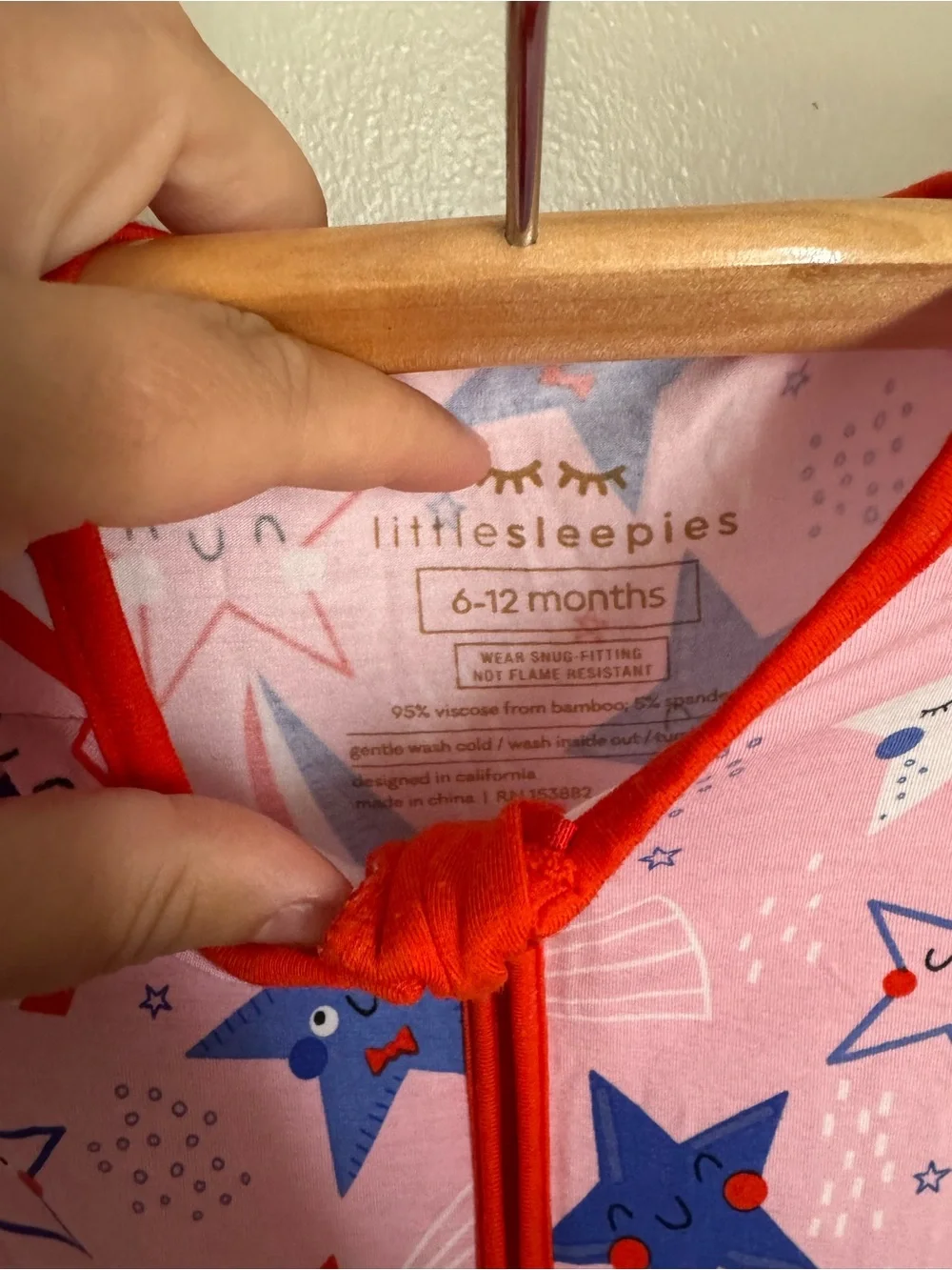 Little Sleepies stars & fireworks Jammies 6-12month